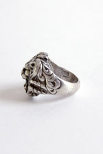 Sterling Lion Roaring Ring L