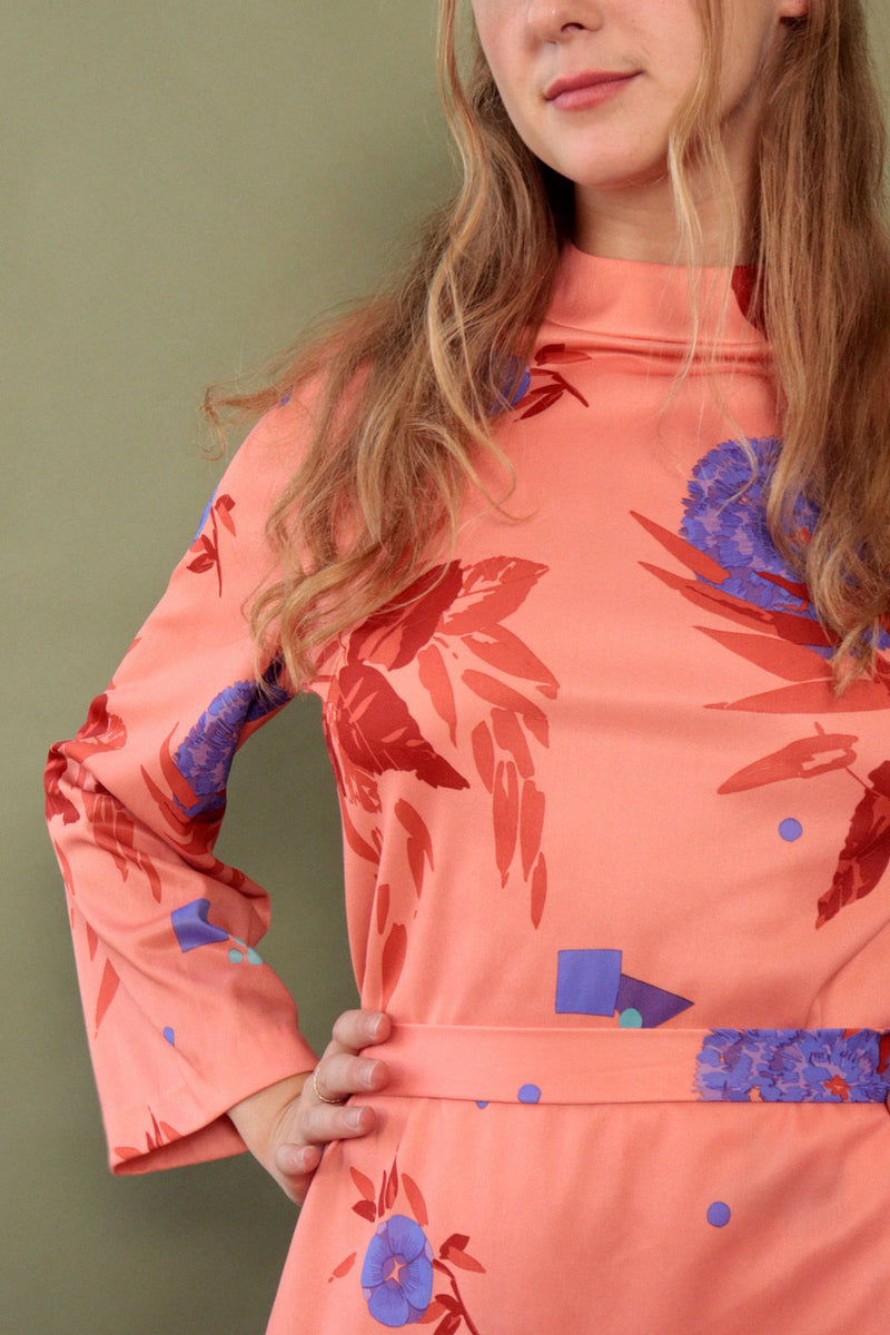 Pop Floral Coral Palazzo Ensemble M-M/L