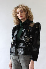 Embellished Warrior Leather Coat M