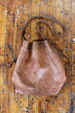 Slouchy Chestnut Bucket Bag {XL}