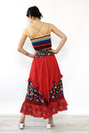 Austrian Cotton Floral Sweep Skirt S-S/M