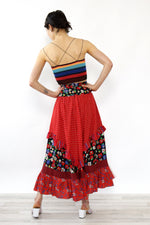 Austrian Cotton Floral Sweep Skirt S-S/M