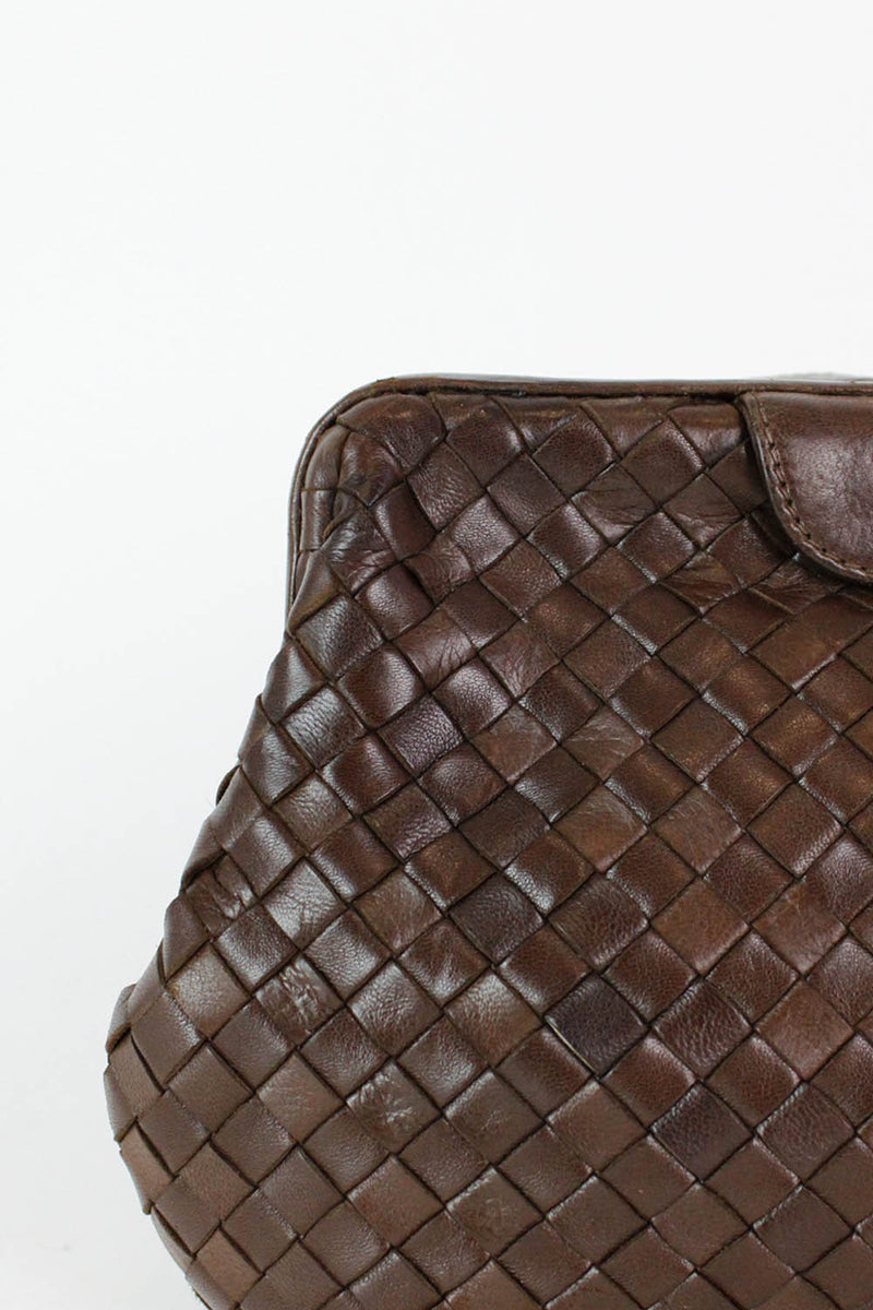 Buttery Woven Leather Clutch