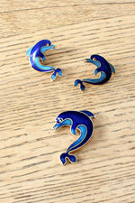 Dolphin Fam Earrings & Pin Set