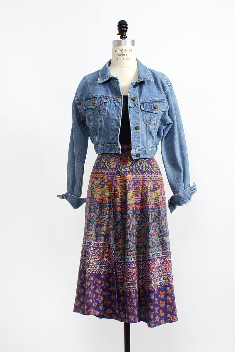 Block Print Sunset Wrap Skirt