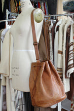 Slouchy Chestnut Bucket Bag {XL}