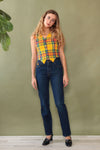 Bobbie Plaid Fitted Vest M