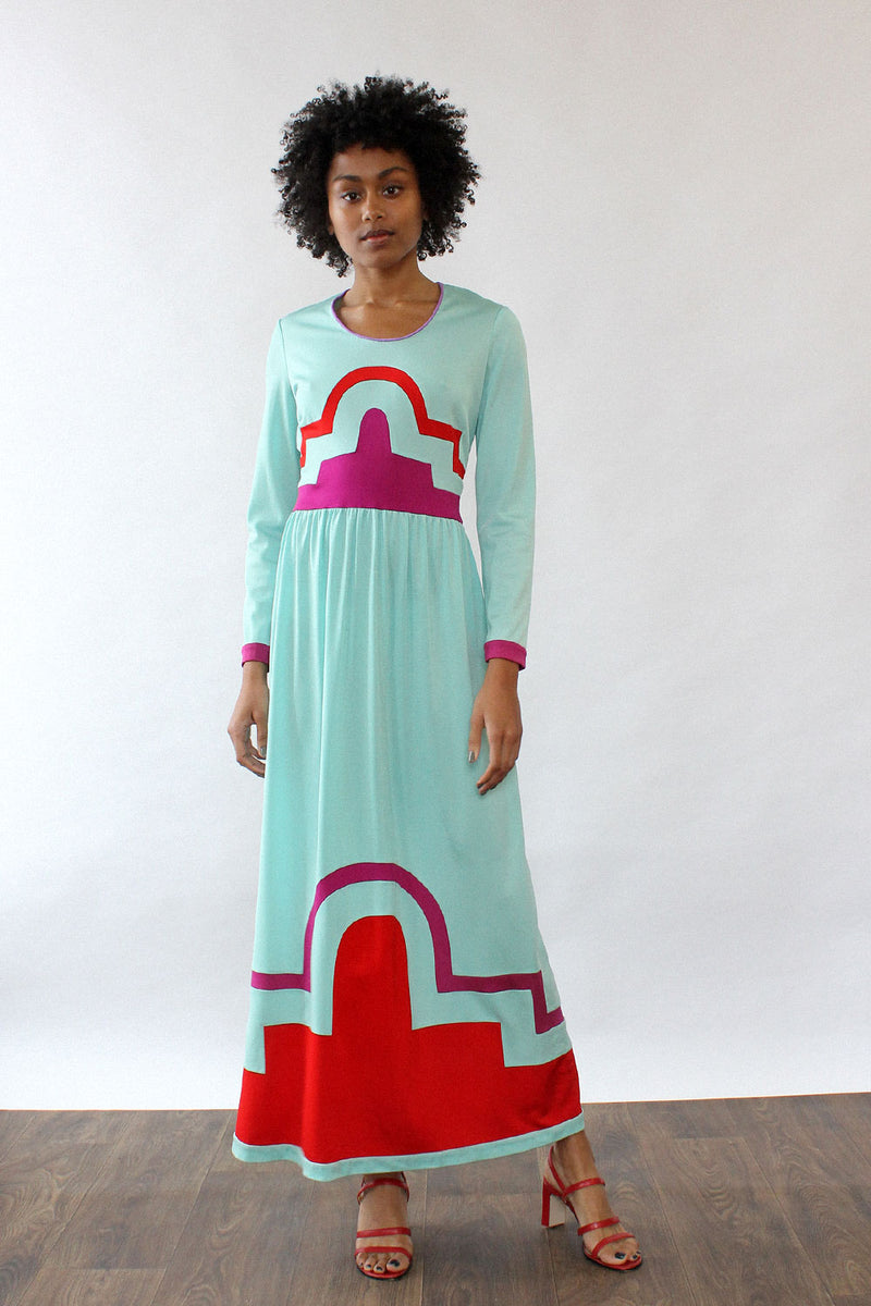 Janelle Geometric Maxi Dress M