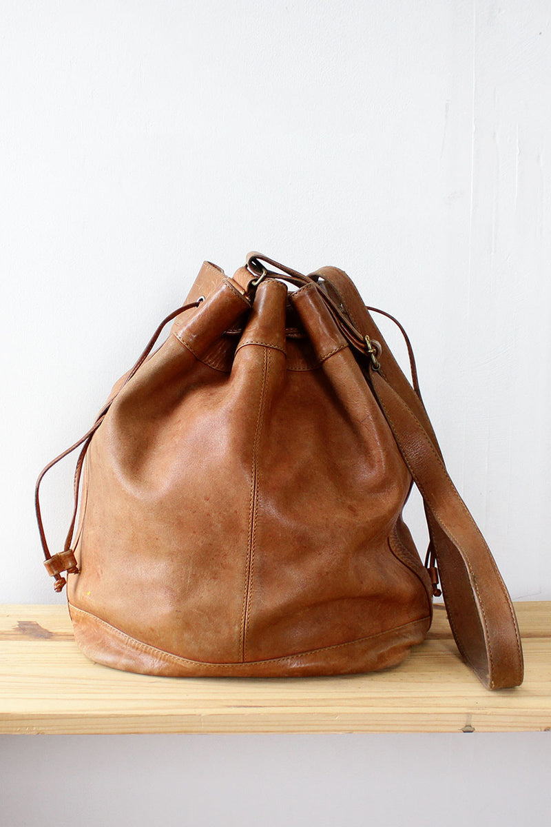 Slouchy Chestnut Bucket Bag {XL}