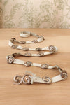 Silver Swirl Sash Belt