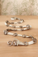 Silver Swirl Sash Belt