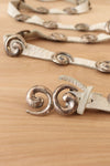 Silver Swirl Sash Belt