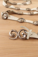 Silver Swirl Sash Belt