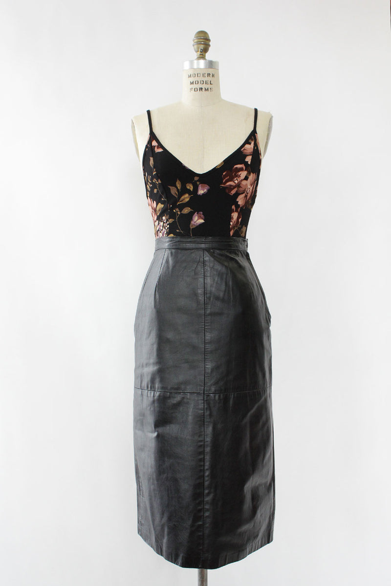 Madonna Black Leather Skirt XS/S