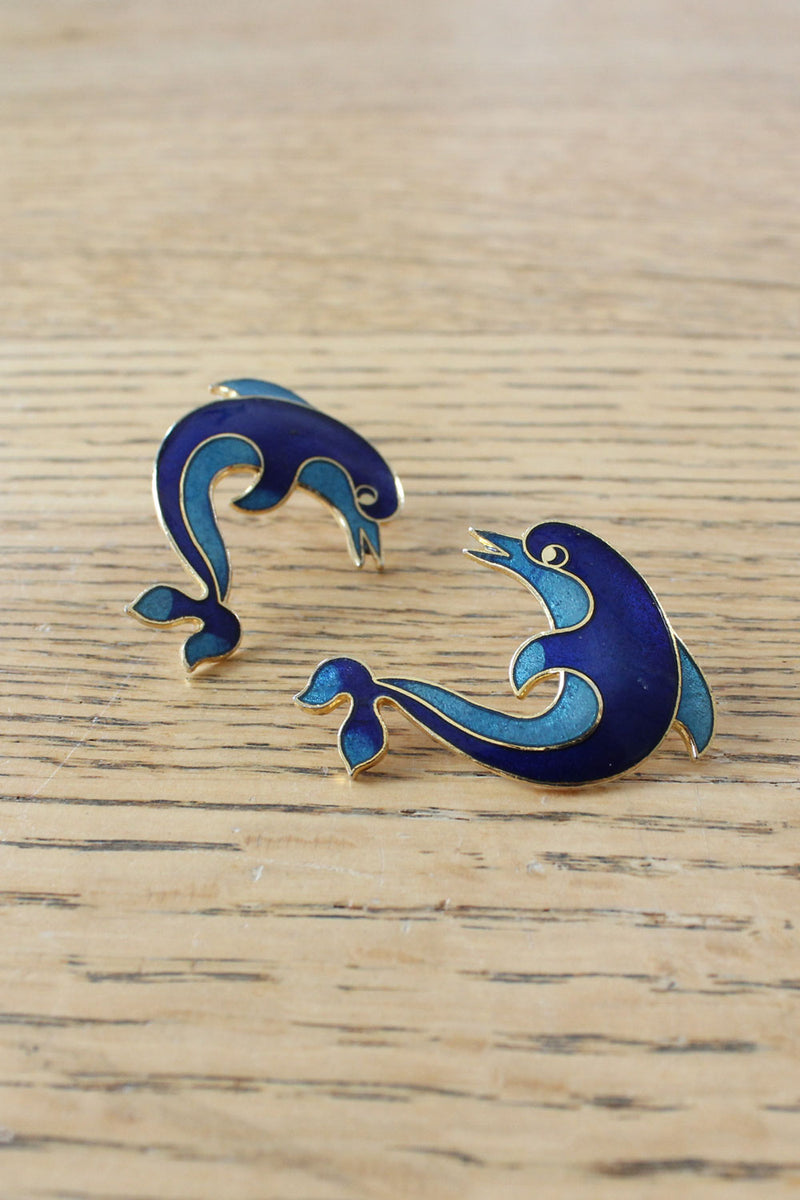 Dolphin Fam Earrings & Pin Set