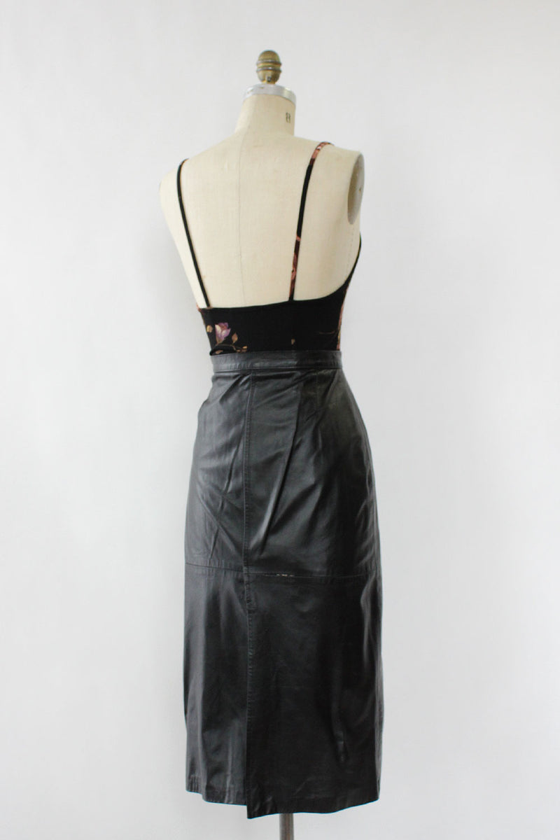 Madonna Black Leather Skirt XS/S