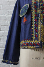Hand Embroidered Cotton Jacket M