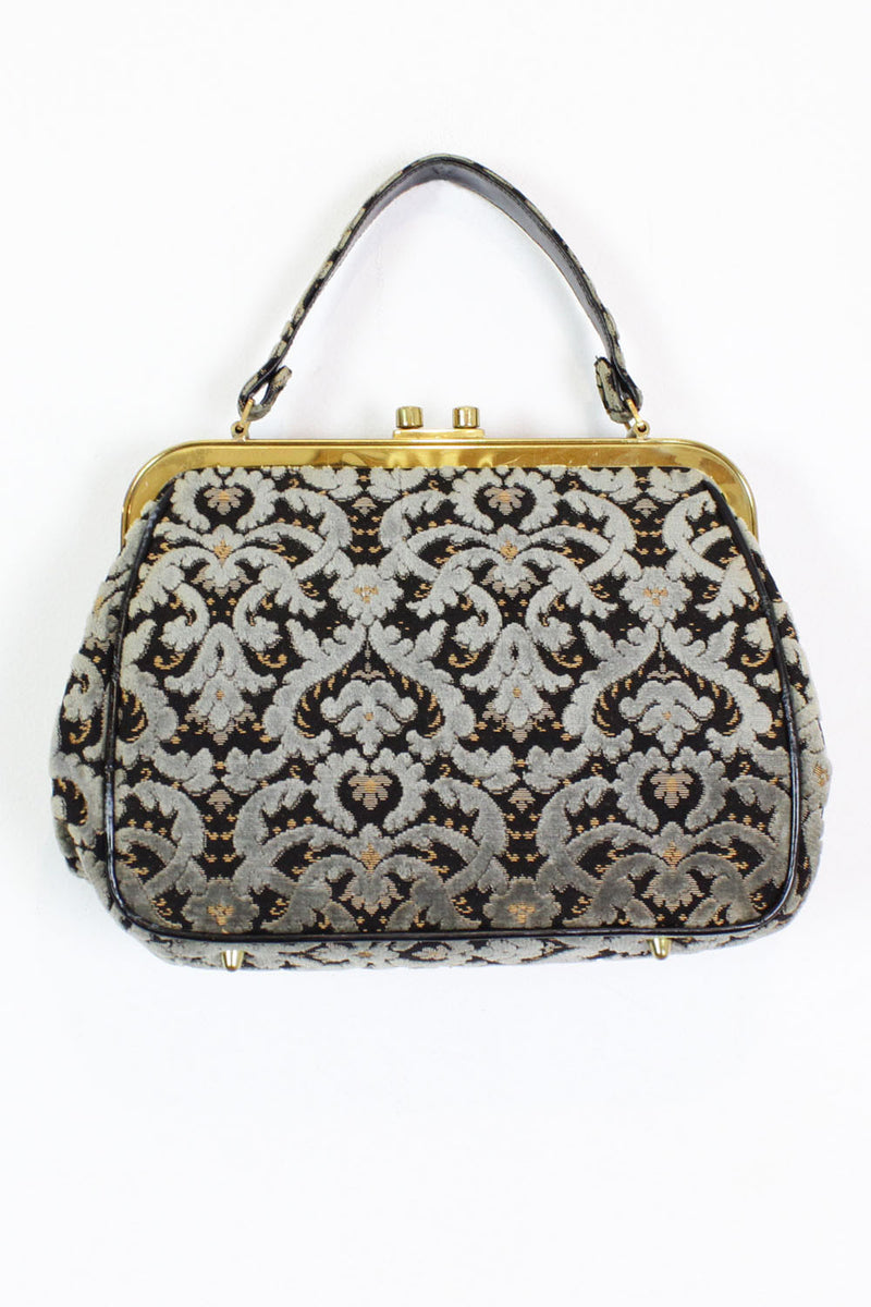 Icy blue 60s carpet bag