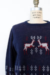 Blue Deer Love Sweater L
