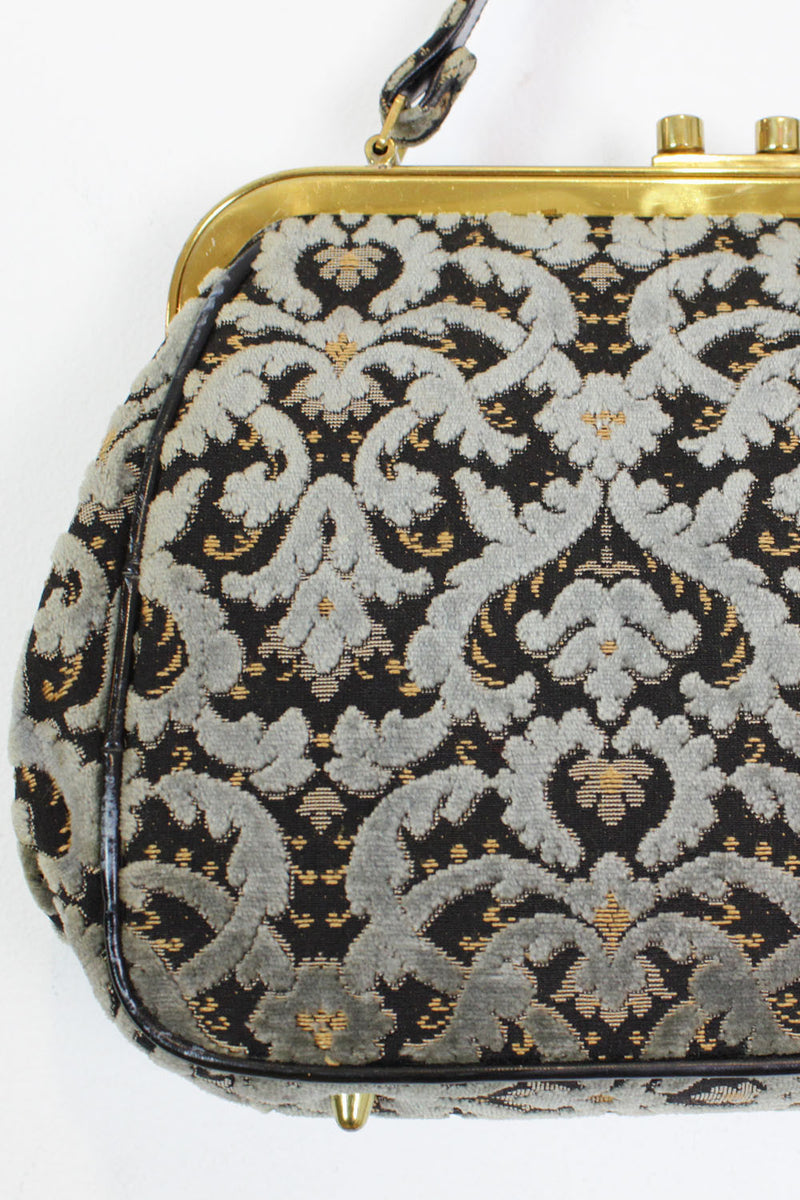 Icy blue 60s carpet bag