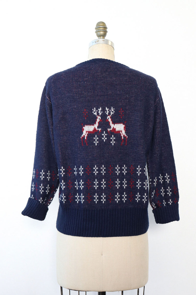 Blue Deer Love Sweater L