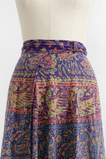Block Print Sunset Wrap Skirt