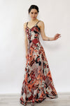 Young Edwardian Wine Label Print Dress XS