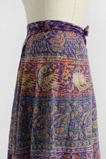 Block Print Sunset Wrap Skirt