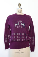 Purple Deer Love Sweater M/L