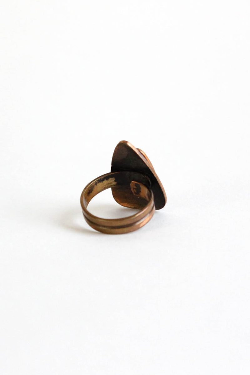 60s Copper Dish Ring