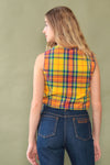 Bobbie Plaid Fitted Vest M