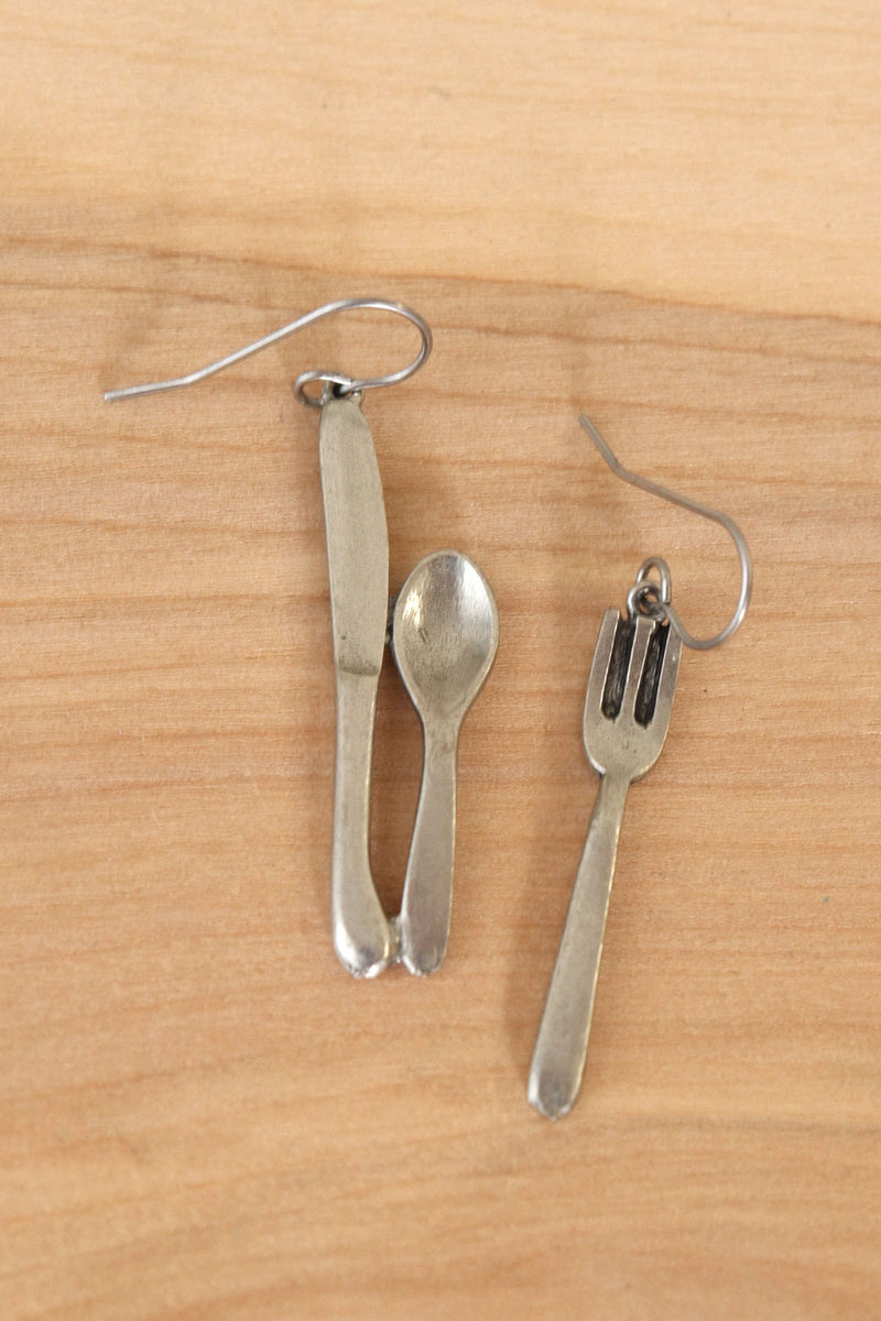 Clift Pewter Utensil Earrings