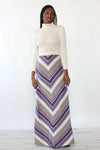 Crissa Linea Ivory Chevron Dress XS-M