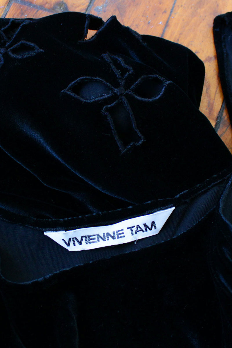 Vivienne Tam Velvet Cutout Mini XS/S