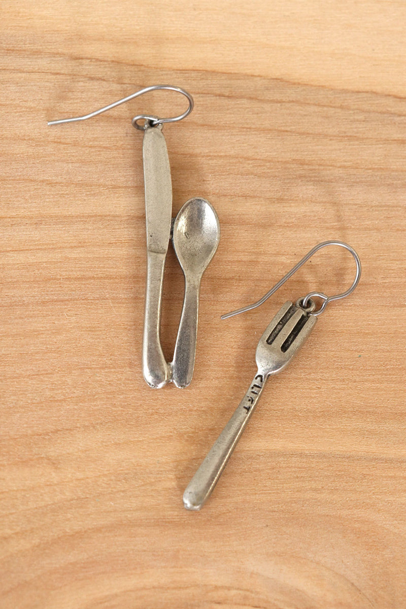 Clift Pewter Utensil Earrings