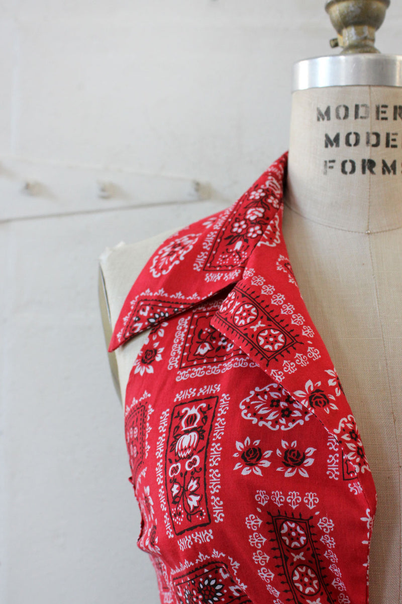 Bandana Print Halter Top M/L