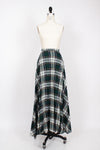Tartan Pleated Maxi Skirt XS