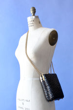 Dorian Wicker & Gold Chain Purse