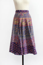 Block Print Sunset Wrap Skirt