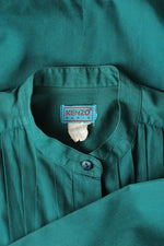 Kenzo Cotton Pleat Blouse L