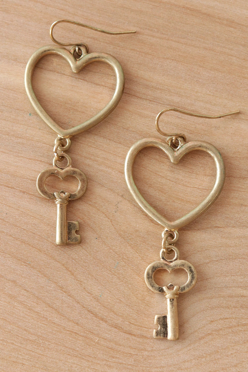 Key To My Heart Earrings