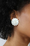 Pearly Flower Studs