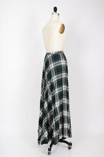 Tartan Pleated Maxi Skirt XS