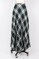 Tartan Pleated Maxi Skirt XS
