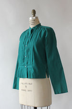 Kenzo Cotton Pleat Blouse L