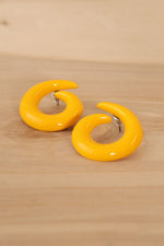 Mustard Swirl Earrings
