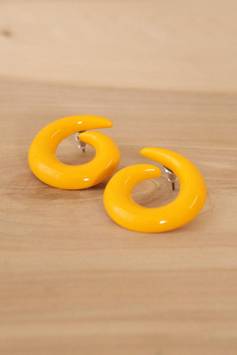 Mustard Swirl Earrings