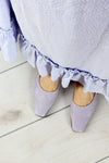Lavender Leather Flats 7