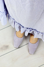 Lavender Leather Flats 7
