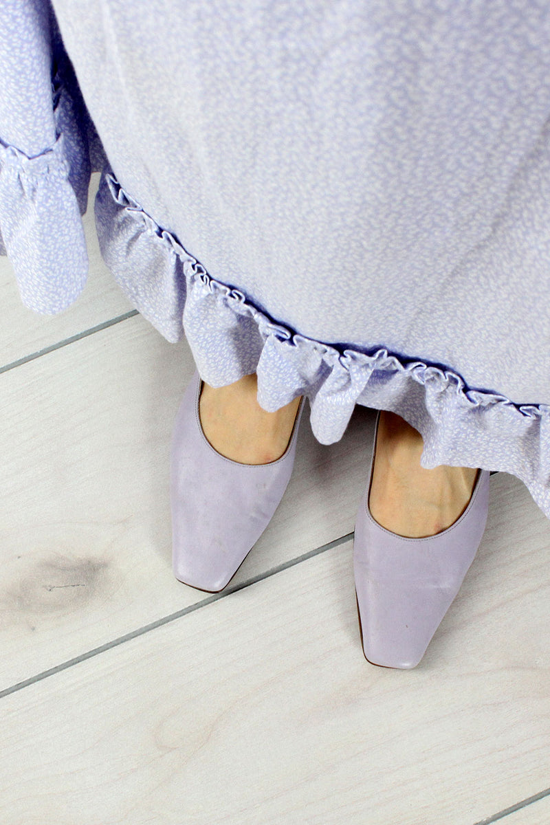 Lavender Leather Flats 7